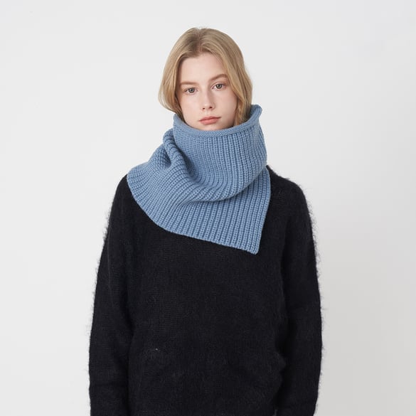 1 Piece Chunky Solid Color Polyester Women's Winter Scarves 2