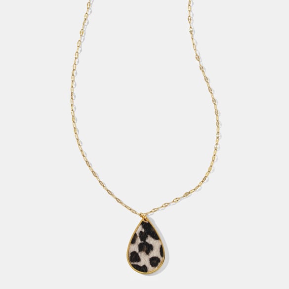 1 Piece Simple Series Retro Droplet Leopard Print Stainless Steel  Women's Pendant Necklaces 2