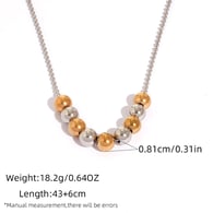 Gold and silver color/One Size/Necklace type 1 