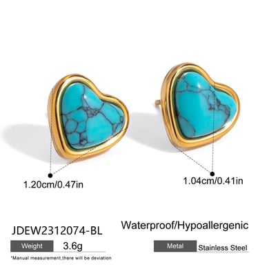 Klassische Calaite Herz Edelstahl Damen Schmuck Sets h5 