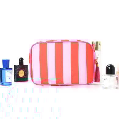 1 Stück Simple Series Casual Strip Canvas Damen-Make-up-Taschen h5 Bild3