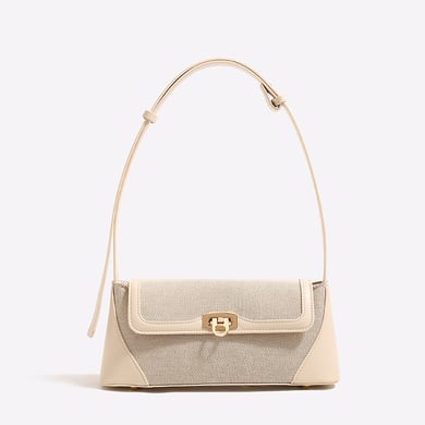 Sac à bandoulière rétro en toile de couleurs mélangées pour femme, 1 pièce h5 