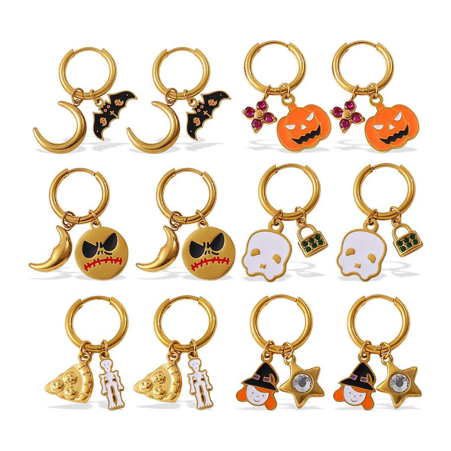 1 Pair Halloween Stainless Steel Drop Earrings Picture6