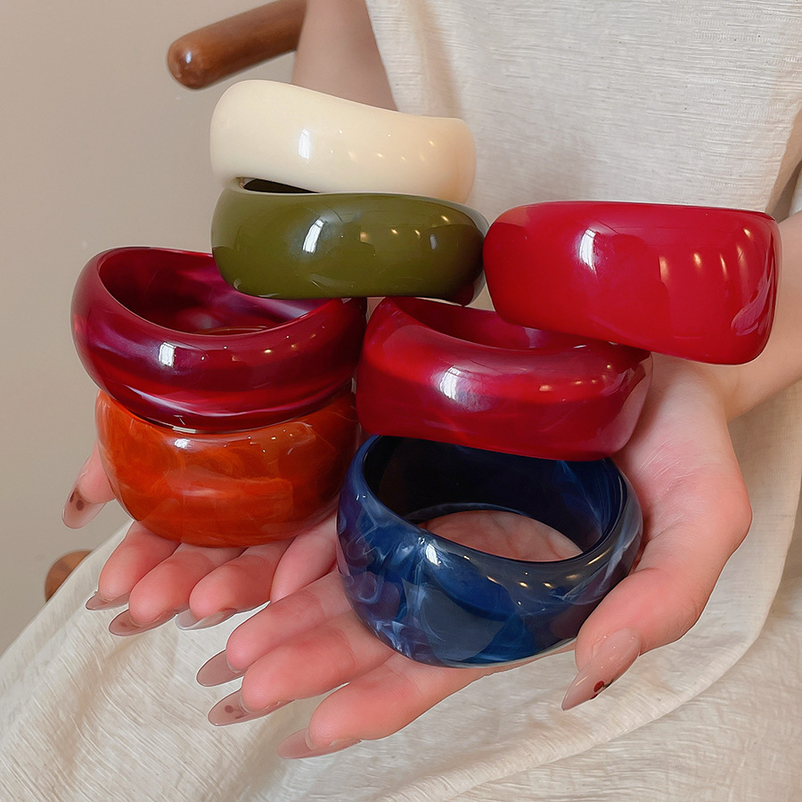 Bracelet jonc en acrylique de forme irrégulière, 1 pièce Image3