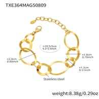 TXE364-Gold Bracelet 15+5cm Picture2
