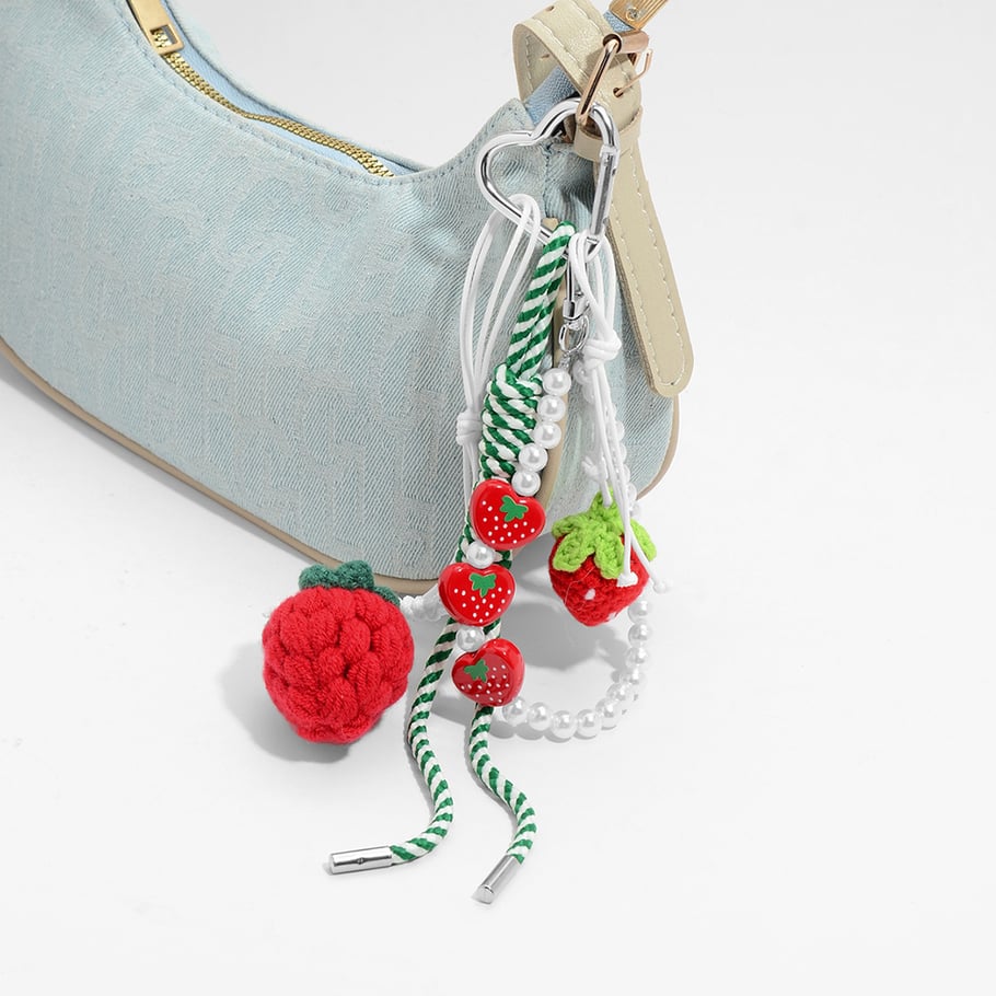 1 Piece Sweet Strawberry Bag Charm h5Picture4