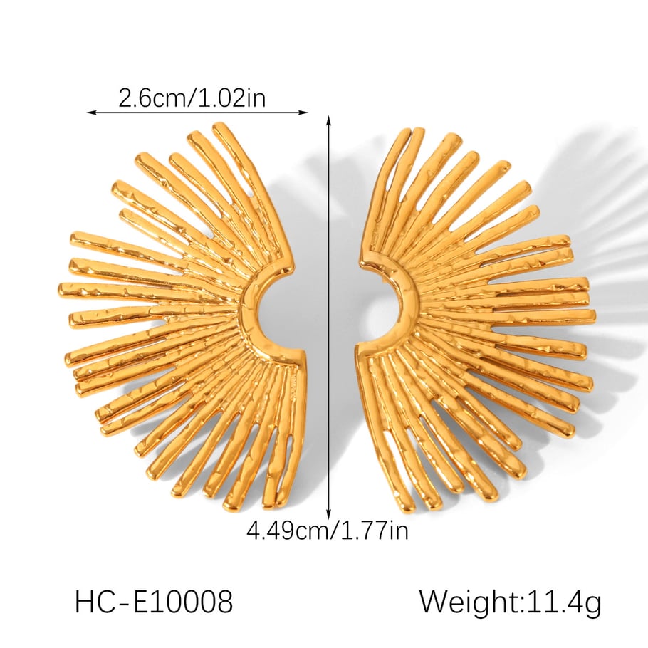 1 Pair Daily Mixed Gold Color And Silver Colors Stainless Steel Women's Stud Earrings h5Picture2