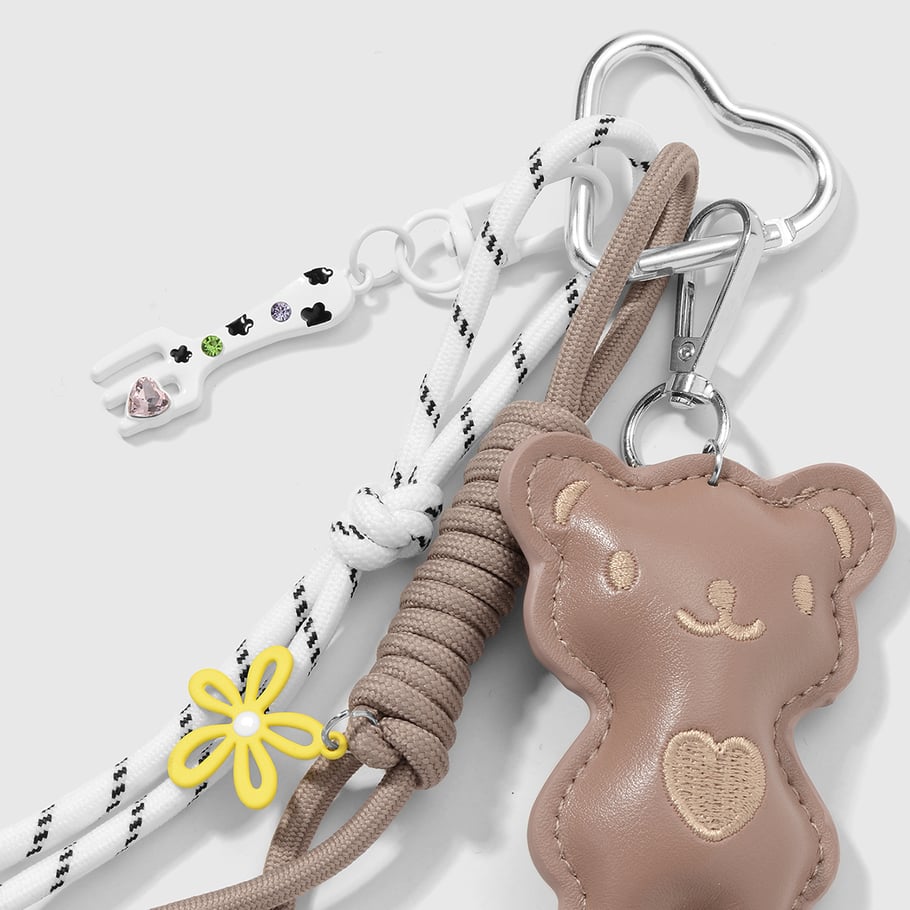 1 Piece Heart Beads Chain Bag Charm Picture6