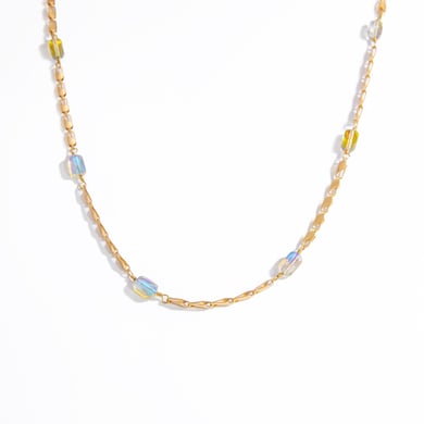 1 Piece Simple  Bohemian Irregular Shape Stainless Steel  Women's Chain Necklaces h5 