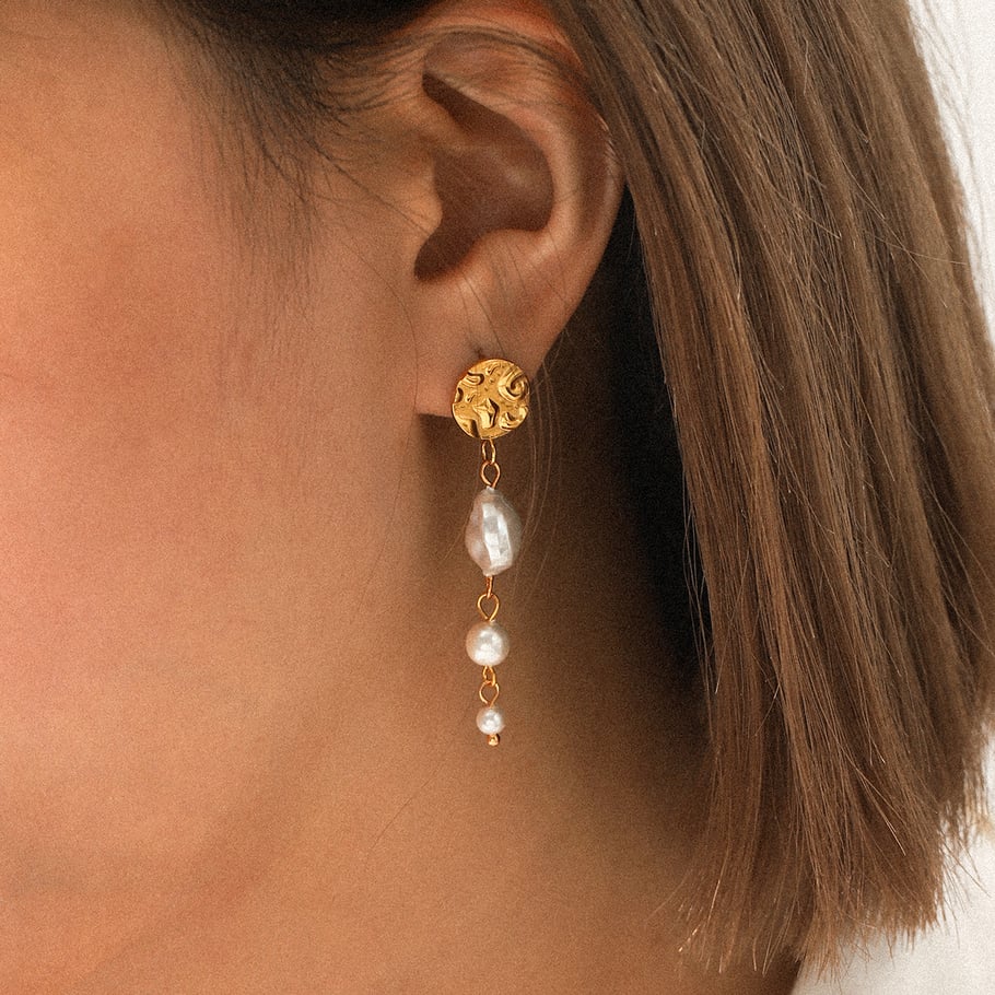1 Pair Simple  Daily Tassel Stainless Steel  Gold Color  Women's Drop Earrings Picture4