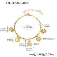 TXE349-Golden Bear Zircon Bracelet 16+5cm Picture2