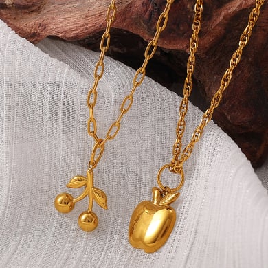1 pieza de colgante DIY de acero inoxidable de color dorado h5 Imagen4