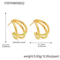 F597-Gold Ohrringe 