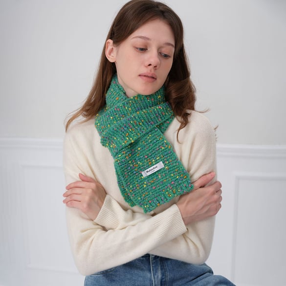 1 Piece Colorful Polka Dots Synthetic Fiber Women's Winter Scarves 2