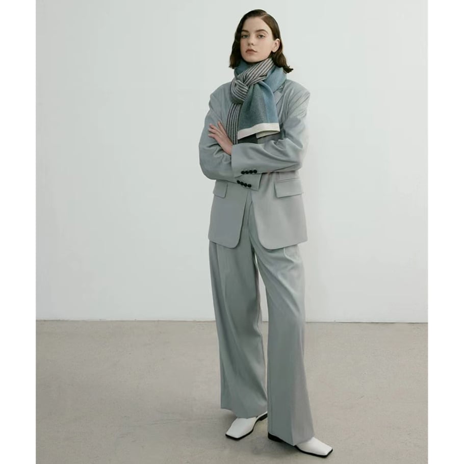 Bufandas de invierno para mujer de fibra sintética con tiras modernas de 1 pieza Imagen4