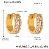F507-Goldene Zirkon Ohrringe-M Bild4