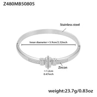 Z480-Steel White Zircon Bracelet Picture2