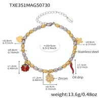 TXE351-Gold DIY Zircon Bracelet 16+5cm Picture7