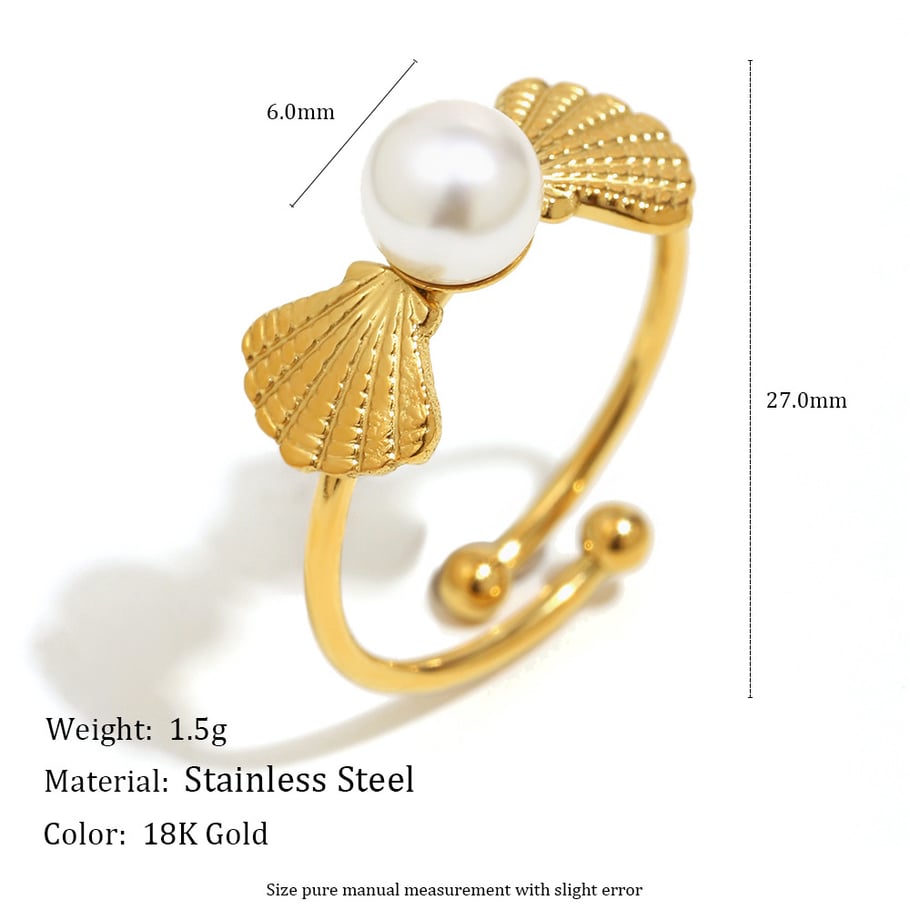 1 Piece Classic Bow Knot Stainless Steel Gold Color Statement Rings Picture2