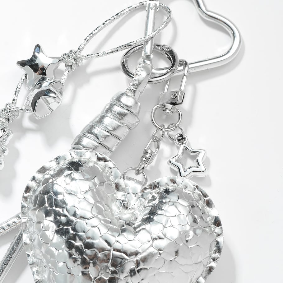 1 Piece Leather Heart Bag Charm Picture4