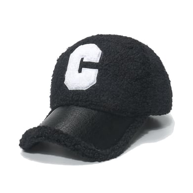 Cappello da donna in peluche con lettera casual, serie semplice, 1 pezzo h5 
