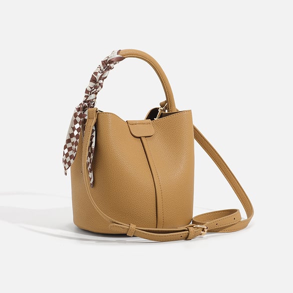 Sac seau classique en PU de couleur unie pour femme, 1 pièce 2