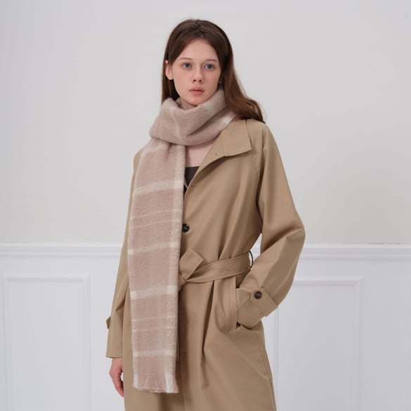 1 Piece Cozy Daily Plaid Polyester Women's Winter Scarves 2