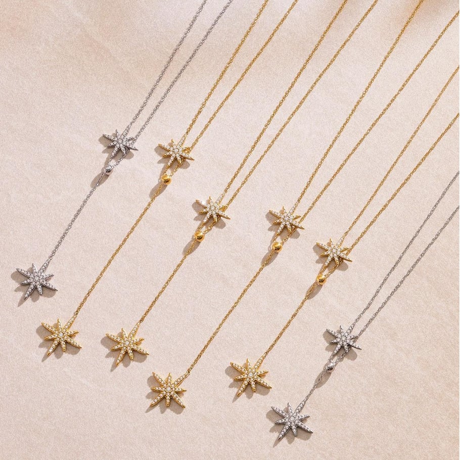 1 Piece Luxurious Star Stainless Steel Gold Color Women's Pendant Necklaces Picture5