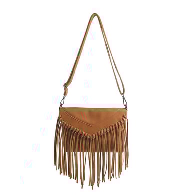 Sac à bandoulière vintage en PU pour femme, 1 pièce, avec pompon h5 Image2
