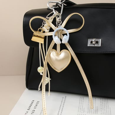 1 Piece Classic Series Retro Heart PU Women's Bag Charms h5 Picture3