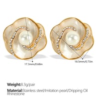 EH660WEG White Diamond White Drop Earrings Picture6