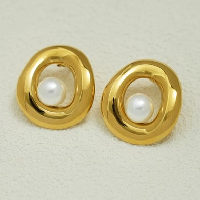 1 Pair Simple Series Retro Irregular Shape Stainless Steel  Woemn's Stud Earrings h5 Picture6
