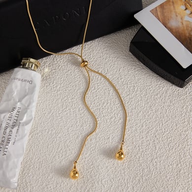 1 pezzo di splendida collana lunga da donna in acciaio inossidabile con goccia giornaliera h5 Immagine6