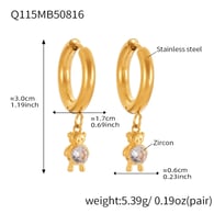 Q115-Gold Earrings Picture2