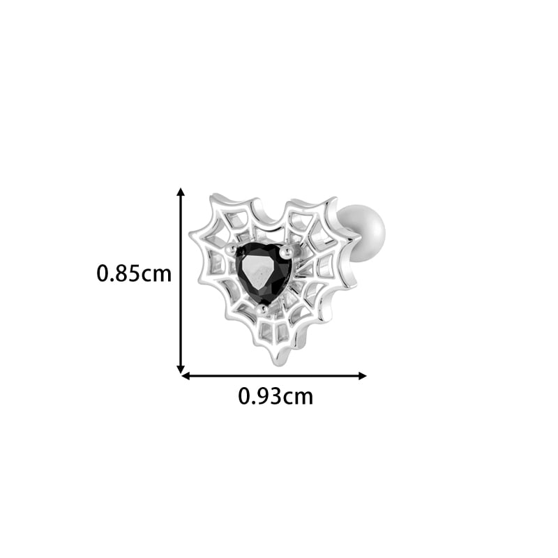 Boucle d&#39;oreille piercing en zircon couleur or et cuivre animal 1 pièce Image2