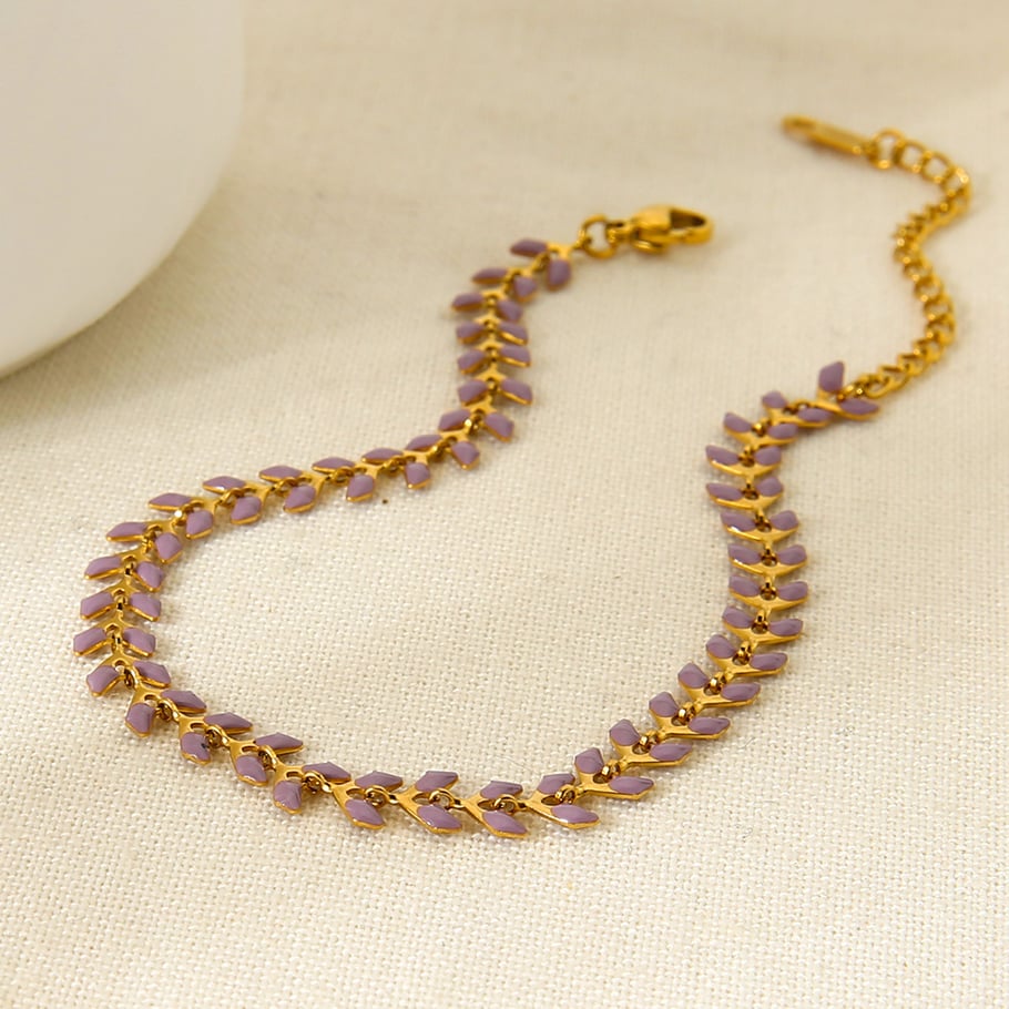 1 Piece Simple Daily Chain Rectangle Stainless Steel Women's Chain Bracelets Picture3