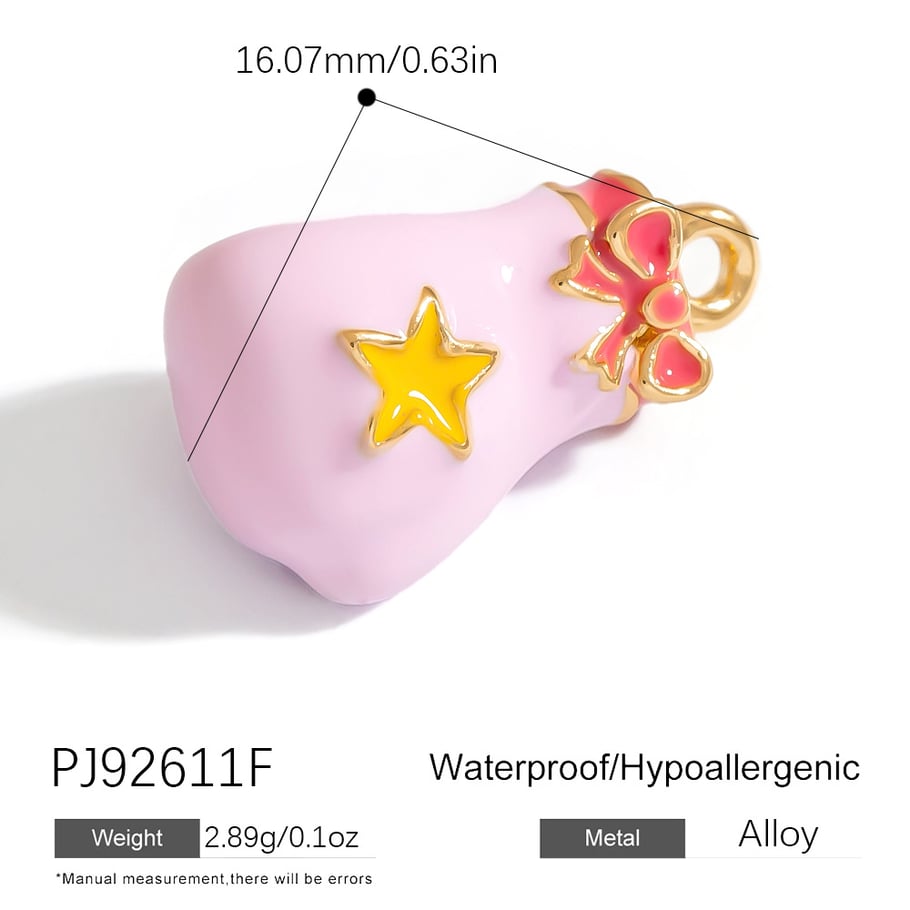 1 Piece Cute Christmas Themed DIY Alloy Women's Pendant 