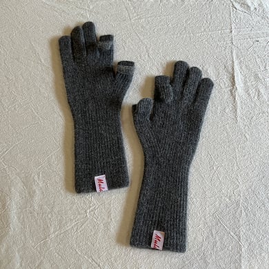 1 Pair Portable Solid Color Polyester Women's Gloves h5 