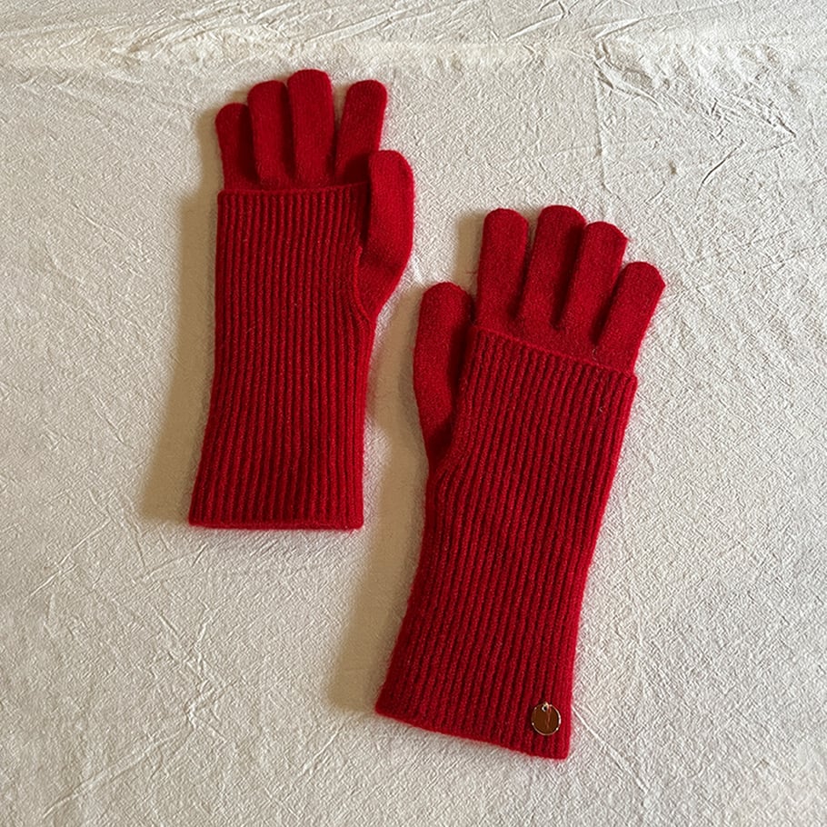 1 Pair Classic Fingerless Touch Screen Polyester Women's Gloves 