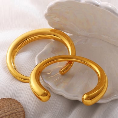 1 Piece Stainless Steel Gold Color Cuff Bracelet h5 Picture3