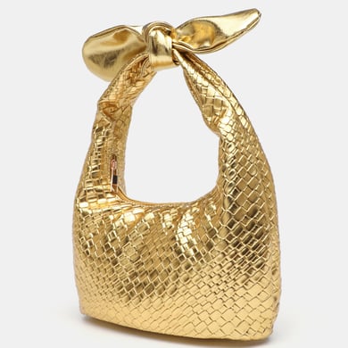 Bolso de mano de PU para mujer, serie simple, con lazo dulce, 1 pieza h5 Imagen3