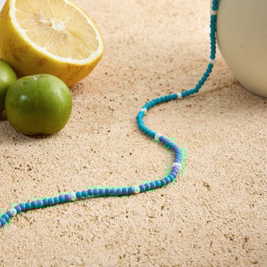 1 Piece Classic Calaite Beads Natural Stones Gold Color Women's Beaded Necklaces h5 Picture5