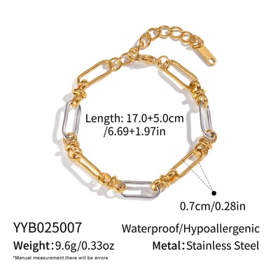 Mixed Gold Color And Silve Stainless Steel Necklace Set h5 