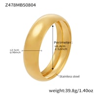 Z478-Gold polished bracelet 25mm wide Picture5