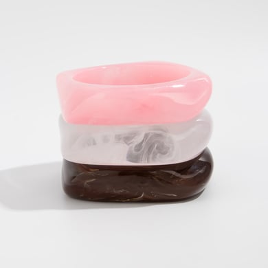 1 Piece Retro Irregular Shape Gradient Color Resin Bangle h5 Picture5