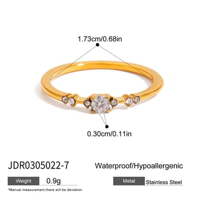 1 Piece Simple Twist Stainless Steel Gold Color Minimalist Rings h5 