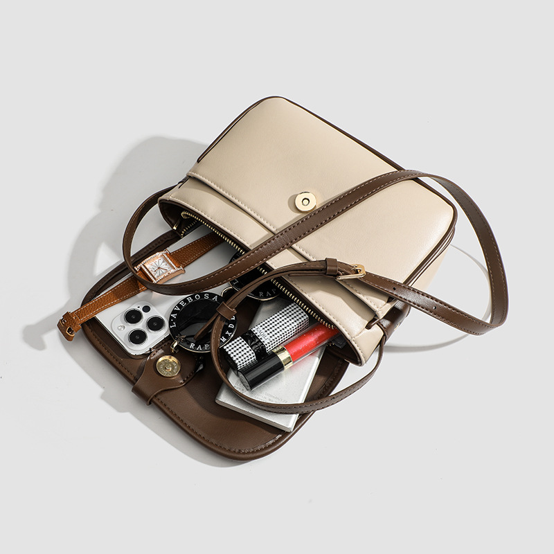 Sac à bandoulière simple en PU pour femme, 1 pièce, couleurs mélangées Image4