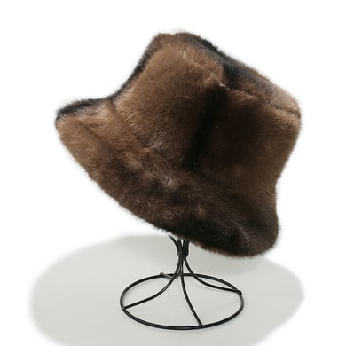 1 Piece Color-blocked Plush Fisherman's Hat h5 Picture4