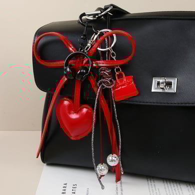 1 Piece Classic Series Retro Heart PU Women's Bag Charms h5 