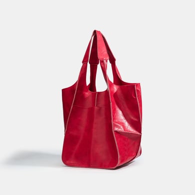 Bolso de mano minimalista retro de PU de color sólido para mujer, 1 pieza h5 Imagen3
